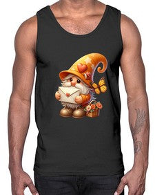 gnome with butterfly 09#- gnome- Cotton Tank