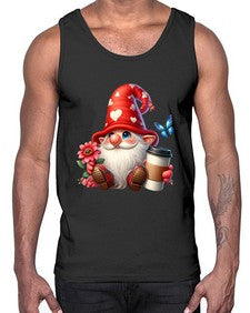 gnome with butterfly 12#- gnome- Cotton Tank