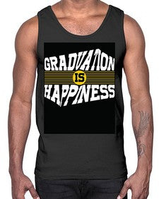 graduation is happiness 222#- graduation- Cotton Tank