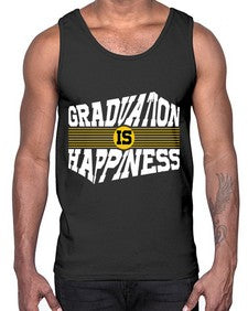 graduation is happiness 223#- graduation- Cotton Tank