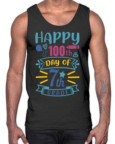 happy th day of seventh grade 252#- seventh grade- Cotton Tank