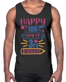 happy th day of third grade 254#- third grade- Cotton Tank