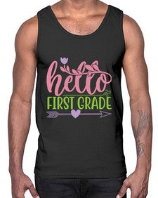 hello first grade 269#- first grade- Cotton Tank