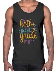 hello first grade 276#- first grade- Cotton Tank