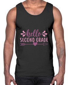 hello second grade 324#- second grade- Cotton Tank