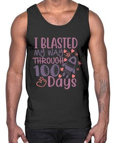 i blassted my way through one hundred days 356#- one hundred days- Cotton Tank