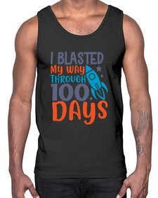 i blasted on my way through one hundred days 357#- one hundred days- Cotton Tank