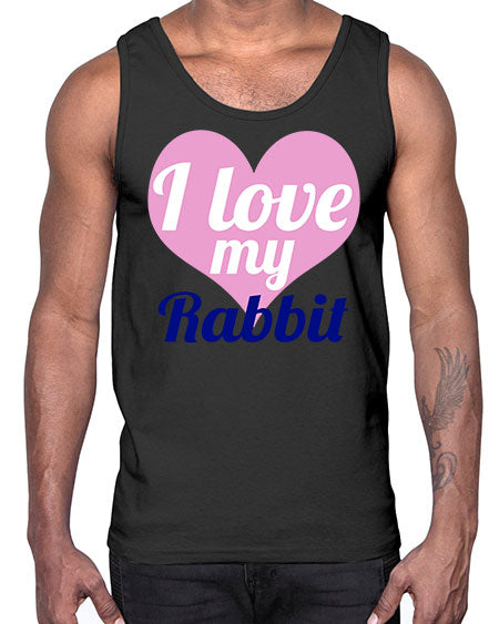 i love my rabbit- rabbit- Cotton Tank