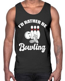 id rather be bowling 649#- bowling- Cotton Tank