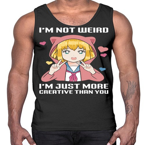 im not wierd im just more creative than you248#- anime- Cotton Tank