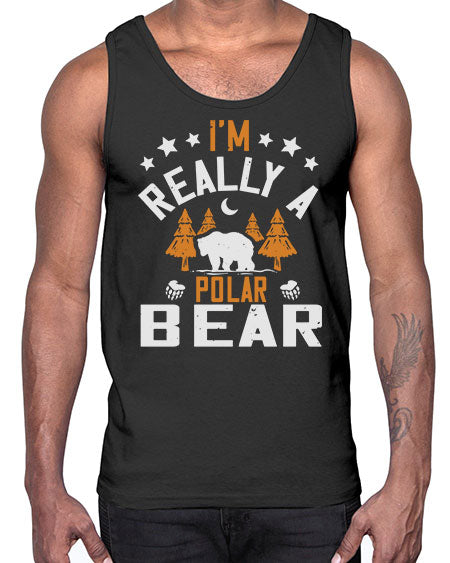 im really a polar bear 147#- bears - animals- Cotton Tank