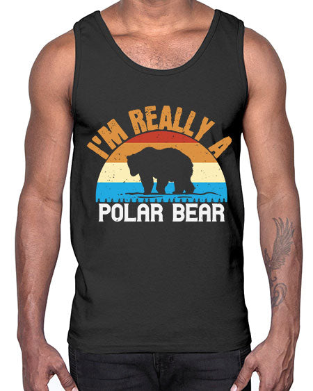 im really a polar bear 149#- bears - animals- Cotton Tank