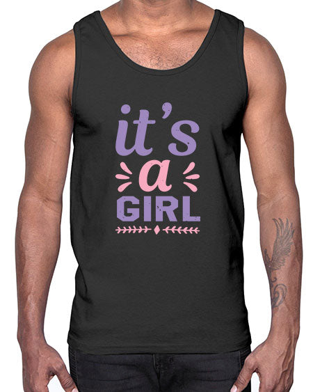 its a girl Style 132#- baby shower- Cotton Tank