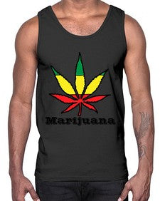 jamican cannabis 686#- marijuana- Cotton Tank