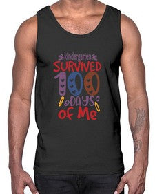 kindergarten grade survived one hundred days of me 423#- one hundred days- Cotton Tank