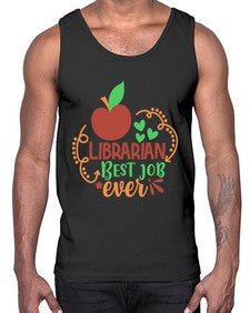 librarian best job ever 473#- librarian- Cotton Tank