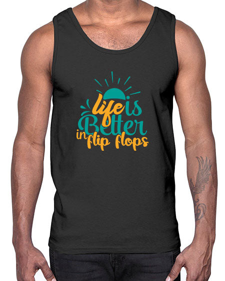 life is better in flip flops Style 90#- summer- Cotton Tank