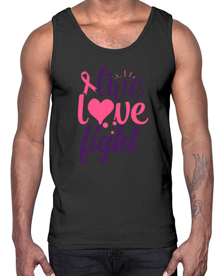 live love fight Style 8#- breast cancer- Cotton Tank