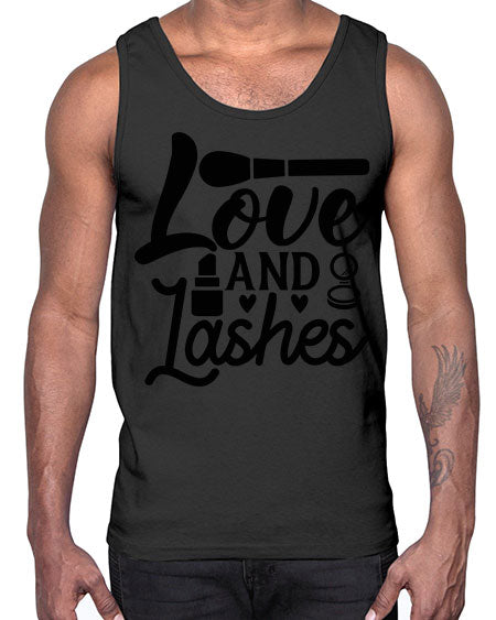love and lashes 13#-makeup Cotton Tank