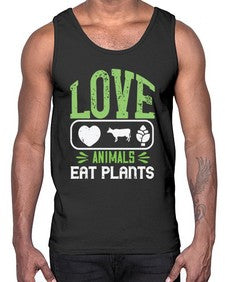 love animals eat plants 321#- vegan- Cotton Tank
