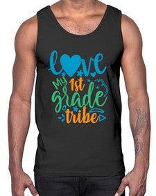 love my first grade tribe 519#- first grade- Cotton Tank