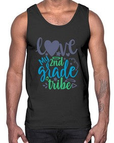 love my second grade tribe 522#- second grade- Cotton Tank