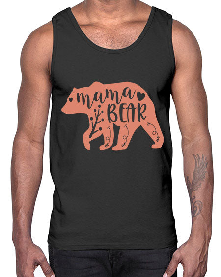 mama bear 179#- bears - animals- Cotton Tank