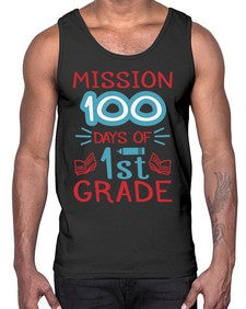 mission one hundred days of first grade 533#- first grade- Cotton Tank