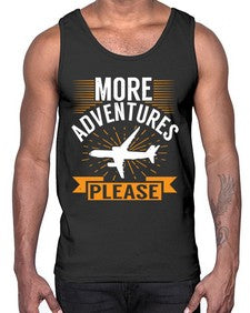 more adventures please  32#- airplane- Cotton Tank
