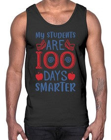 my students are days smarter 543#- one hundred days- Cotton Tank