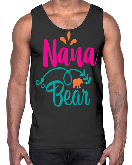 nana bear 197#- bears - animals- Cotton Tank