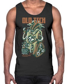 old tech 967#- art pop art- Cotton Tank