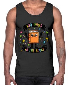 one hundred Days in the Books 567#- one hundred days- Cotton Tank