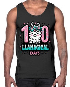 one hundred Llamagical Days 592#- one hundred days- Cotton Tank