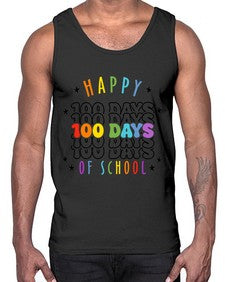one hundred days of school 575#- one hundred days- Cotton Tank