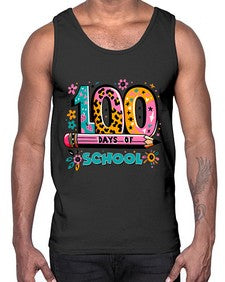 one hundred days of school lighting 573#- one hundred days- Cotton Tank