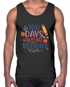one hundred days with my best buddies 586#- one hundred days- Cotton Tank