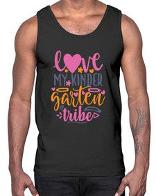 one hundred love my kinder garten tribe 593#- one hundred days- Cotton Tank