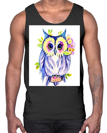 owl 10#- owl- Cotton Tank