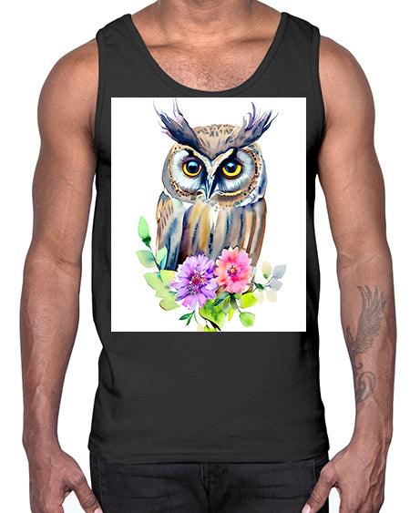 owl 11#- owl- Cotton Tank