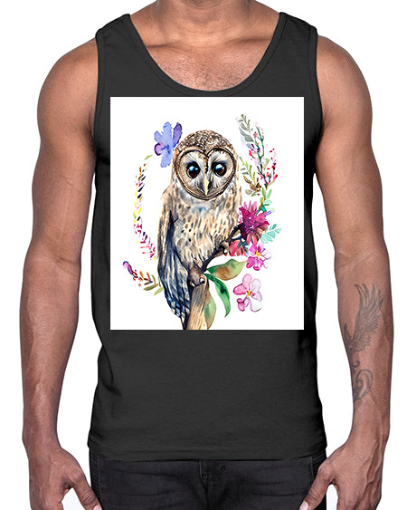 owl 12#- owl- Cotton Tank