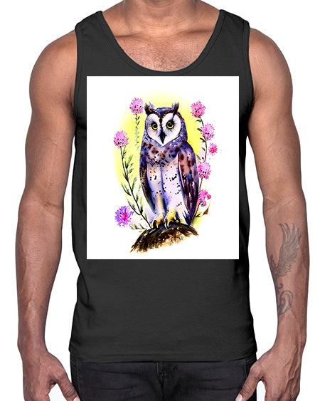 owl 18#- owl- Cotton Tank