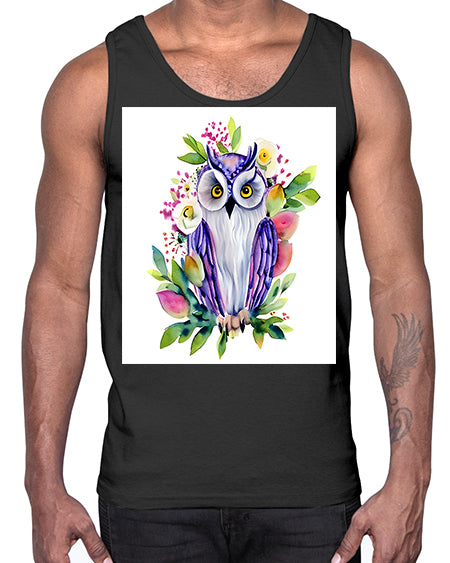 owl 1#- owl- Cotton Tank