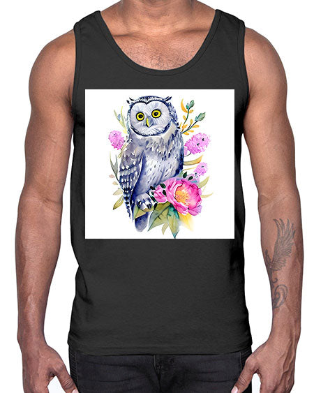 owl 21#- owl- Cotton Tank