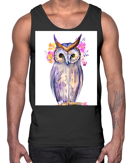 owl 22#- owl- Cotton Tank