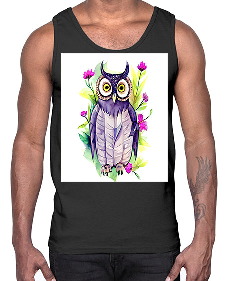 owl 23#- owl- Cotton Tank