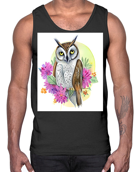owl 24#- owl- Cotton Tank