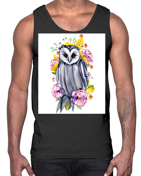 owl 27#- owl- Cotton Tank