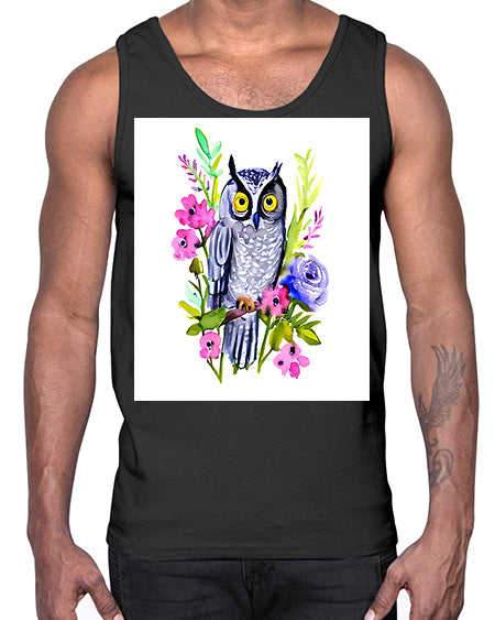 owl 29#- owl- Cotton Tank