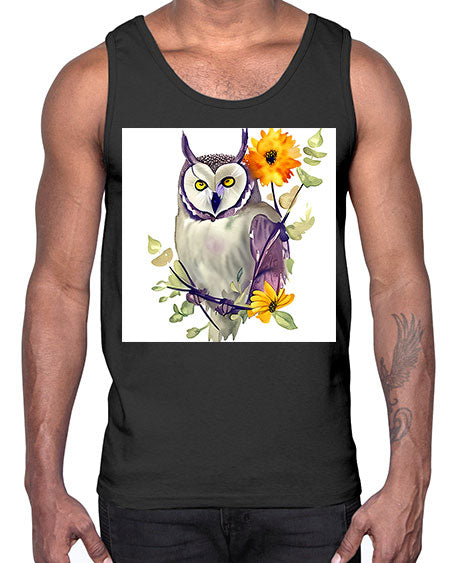 owl 4#- owl- Cotton Tank